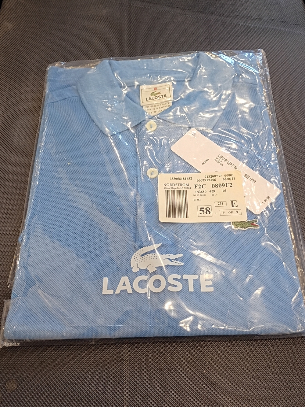 🐊 New Lacoste Classic Fit Polo Shirt - Light Blue - Size 16  👕✨